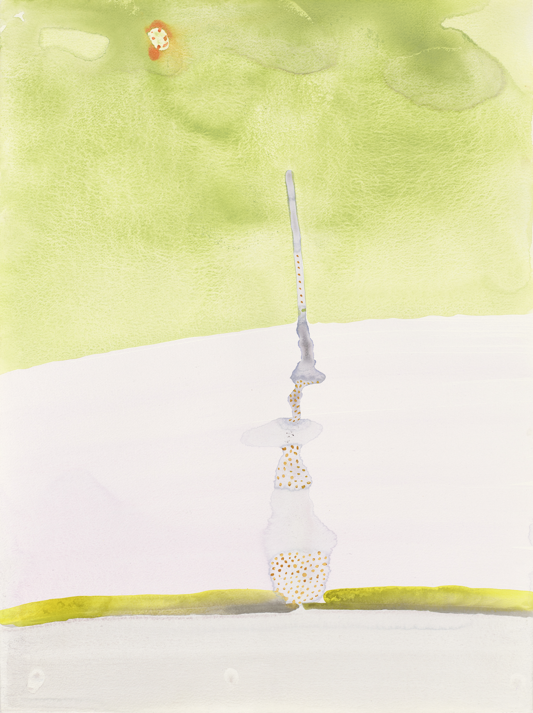 Eva Lundsager I woke up today 12, 2025 Watercolor and sumi ink on paper 24h x 18w in